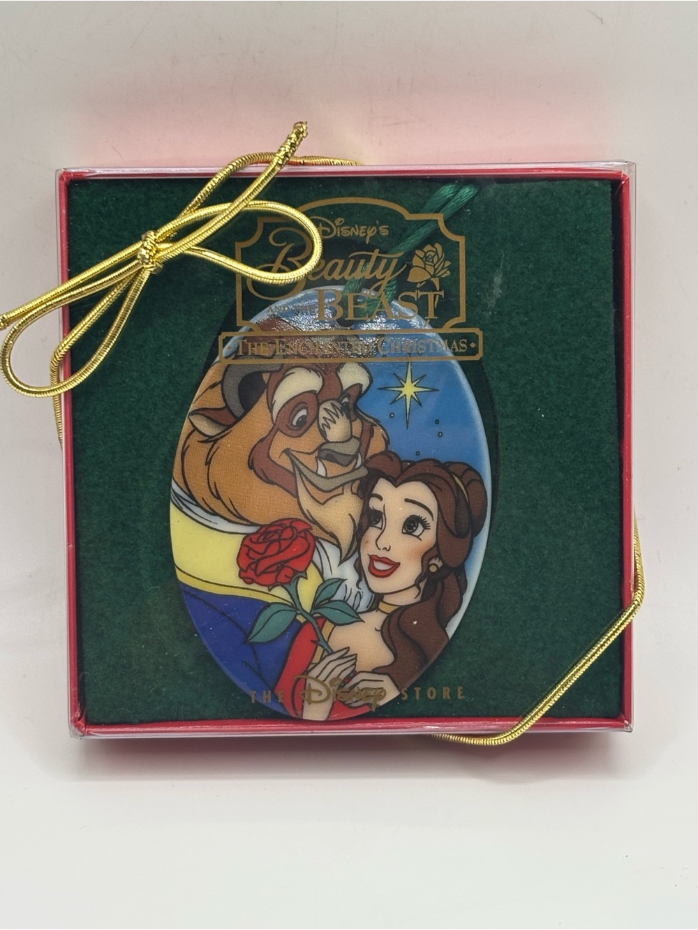 Vintage 1997 Disney Beauty and the Beast Enchanted Christmas Ornament